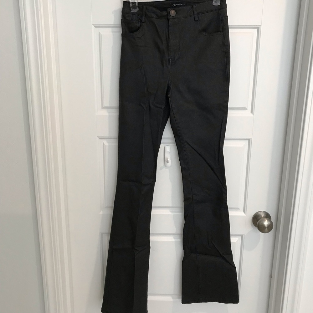 Chocolate Black Flare Pants High-Rise Boot Cut